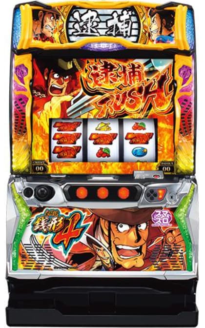 銭形スマスロのメインビジュアル – ルパンを追う銭形警部の迫力シーン